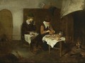 A Couple Having a Meal before a Fireplace - Quiringh Gerritsz. van Brekelenkam