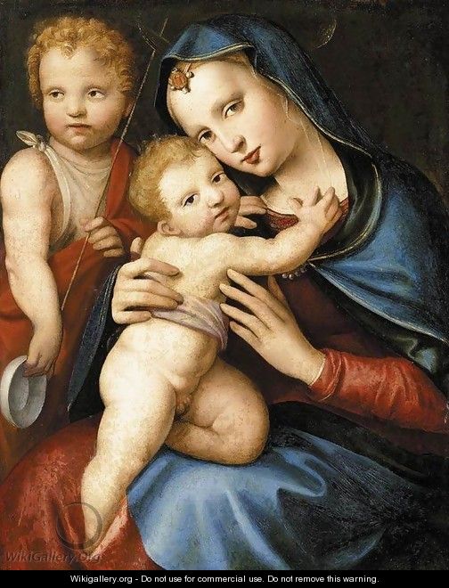 Madonna and Child with the Infant St John the Baptist c. 1524 - Andrea del Brescianino