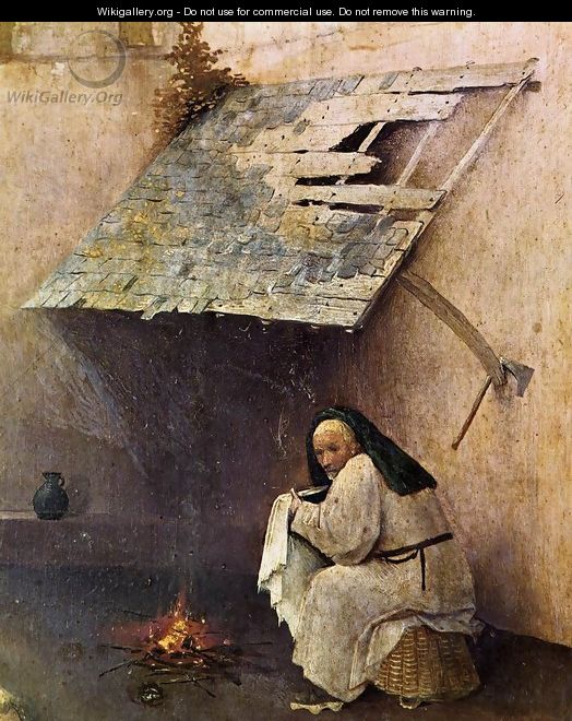 St Peter with the Donor (left wing) (detail) c. 1510 - Hieronymous Bosch