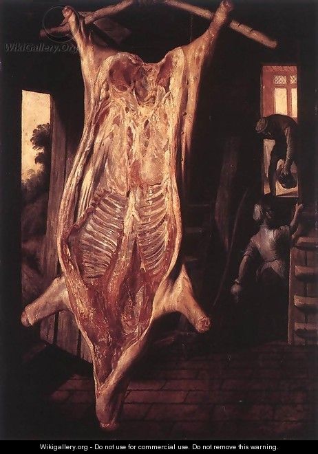 Slaughtered Pig 1563 - Joachim Beuckelaer