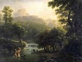 Landscape with Figures Crossing a River - Jean-Joseph-Xavier Bidauld