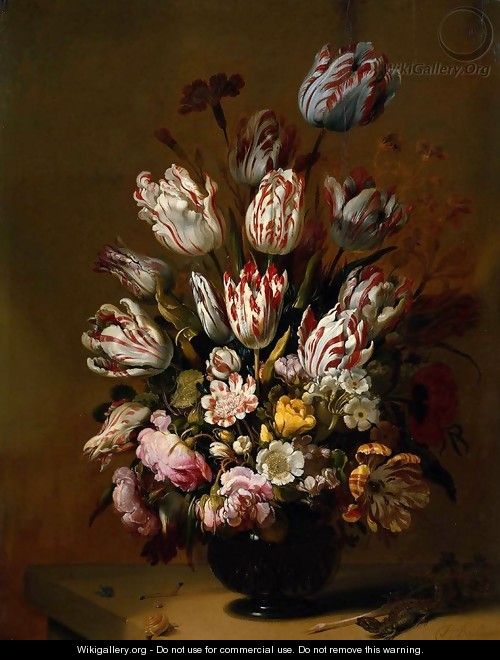 Still Life with Flowers 1639 - Hans Bollongier