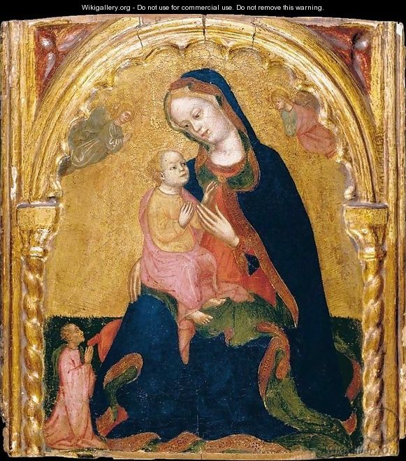 Madonna of Humility with a Donor and Angels - Giovanni Di Francia (see Zanino Di Pietro)