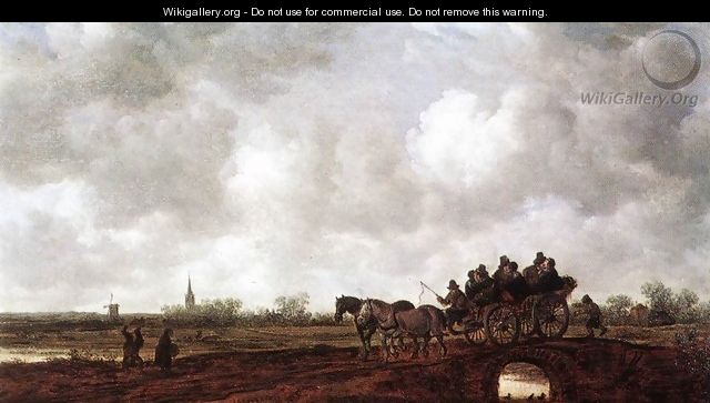 Horse Cart on a Bridge 1648 - Jan van Goyen