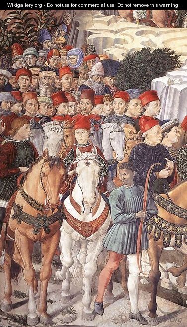 Procession of the Youngest King (detail 2) 1459-60 - Benozzo di Lese di Sandro Gozzoli