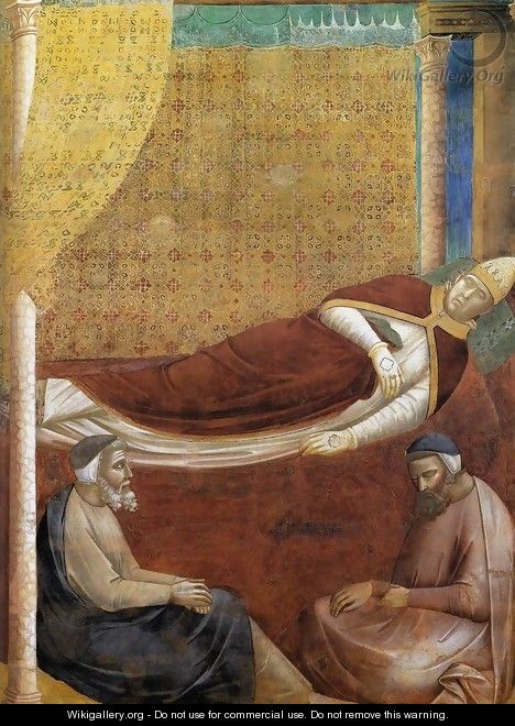 Legend of St Francis- 6. Dream of Innocent III (detail 2) 1297-99 - Giotto Di Bondone