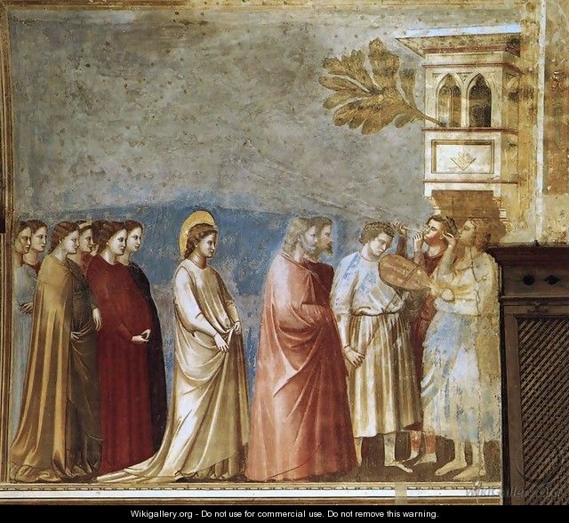 No. 12 Scenes from the Life of the Virgin- 6. Wedding Procession 1304-06 - Giotto Di Bondone