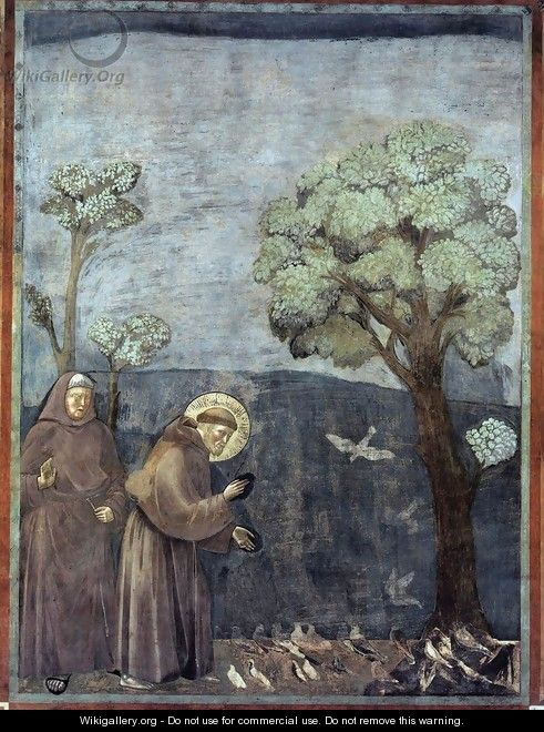 Legend of St Francis- 15. Sermon to the Birds 1297-99 - Giotto Di Bondone
