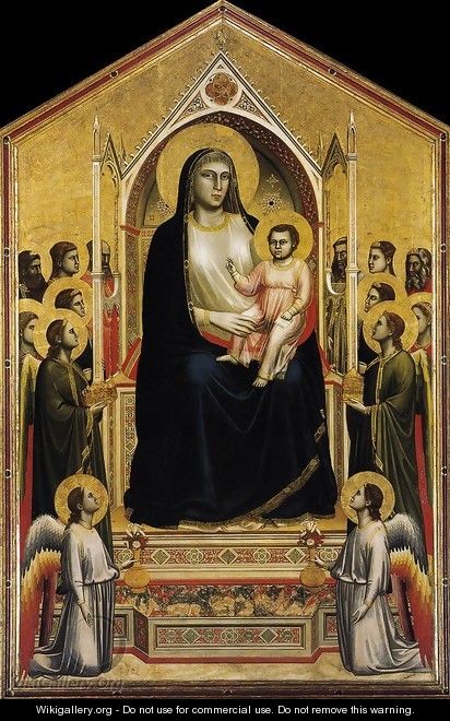 Ognissanti Madonna (Madonna in Maesta) c. 1310 - Giotto Di Bondone Ognissanti Madonna (Madonna in Maesta) c. 1310 - Giotto Di Bondone