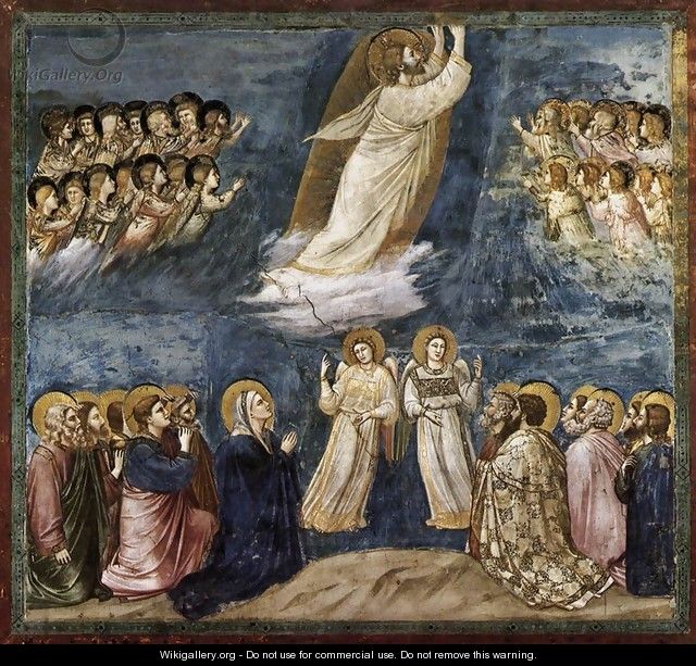 No. 38 Scenes from the Life of Christ- 22. Ascension 1304-06 - Giotto Di Bondone