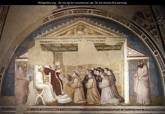 Scenes from the Life of Saint Francis- 5. Confirmation of the Rule 1325 - Giotto Di Bondone