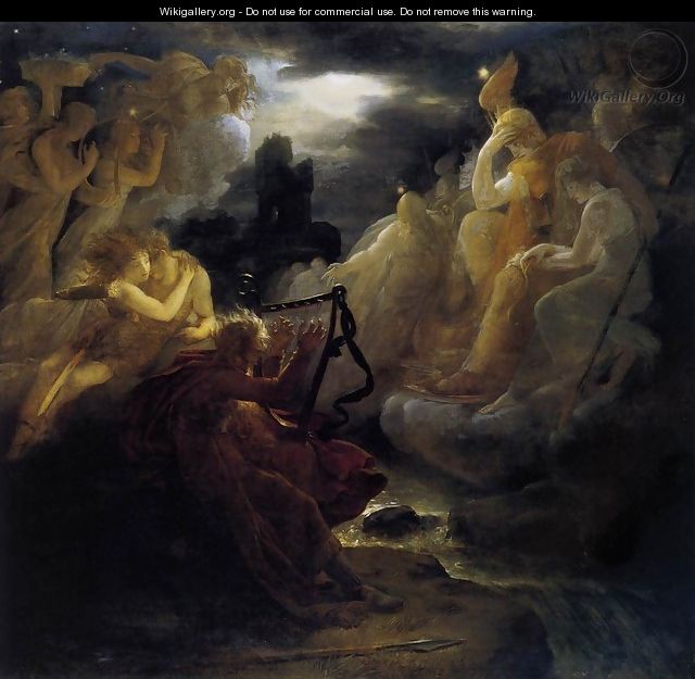 Ossian Awakening the Spirits on the Banks of the Lora with the Sound of his Harp after 1801 - Baron Francois Gerard