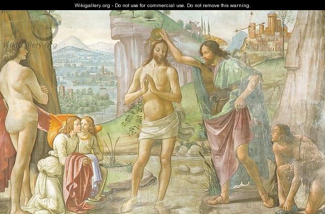 The Baptism of Christ (detail) 1485-90 - Domenico Ghirlandaio