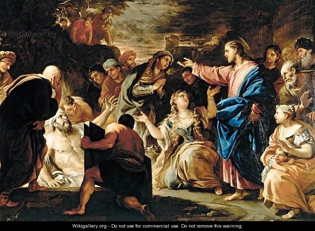 Raising of Lazarus c. 1675 - Luca Giordano