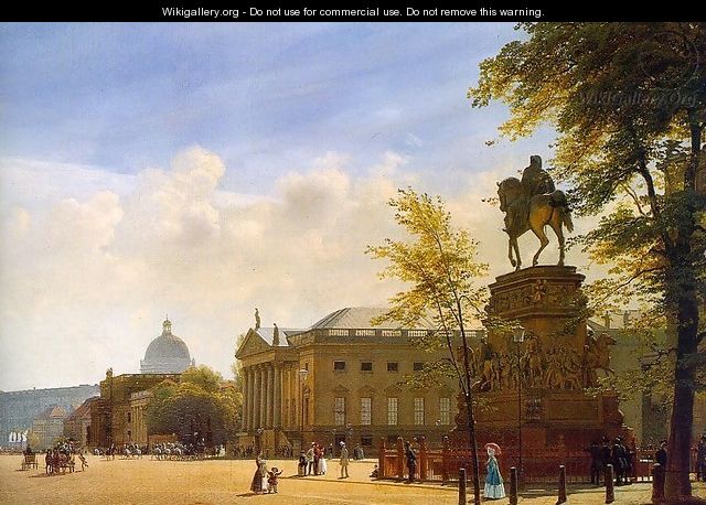 Unter den Linden, Berlin (detail) 1853 - Eduard Gaertner