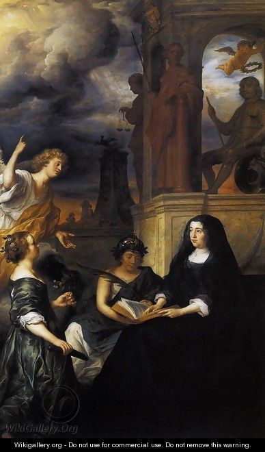 Hope Comes to Amalia van Solms at the Tomb of Frederik Hendrik 1654 - Govert Teunisz. Flinck