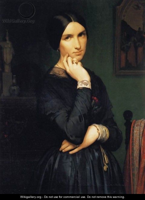 Portrait of Madame Flandrin 1846 - Jean Hippolyte Flandrin