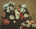 Still Life with Flowers 1881 - Ignace Henri Jean Fantin-Latour