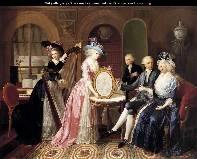 Portrait of the Villers Family 1790 - Jan Bernard Duvivier