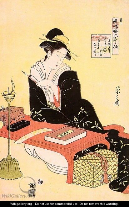 Kisen Hoshi, from the series "Six Immortal Poets" 1793-94 - Chobunsai Eishi