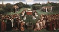 The Ghent Altarpiece- Adoration of the Lamb (detail 1) 1425-29 - Jan Van Eyck