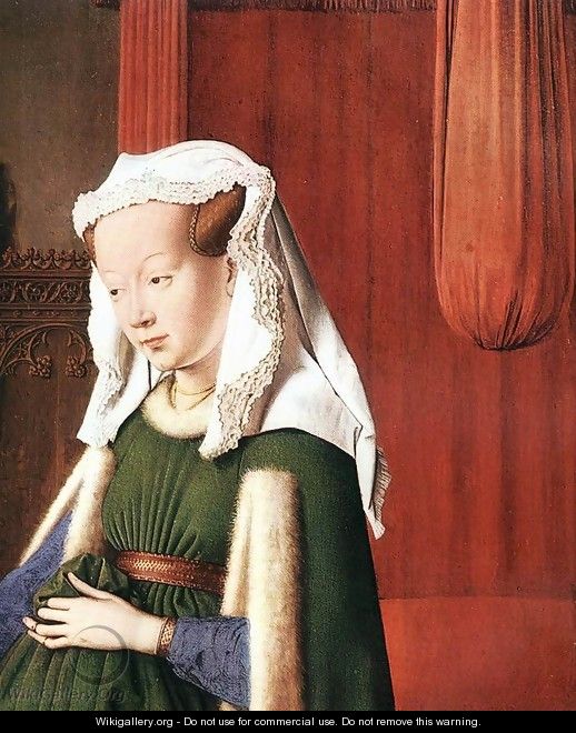 Portrait of Giovanni Arnolfini and his Wife (detail 2) 1434 - Jan Van Eyck