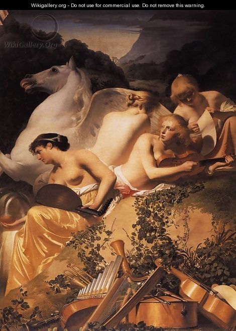 Four Muses and Pegasus on Parnassus c. 1650 - Caesar Van Everdingen