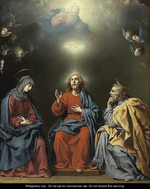 The Holy Family with God the Father and the Holy Spirit c. 1630 - Carlo Dolci