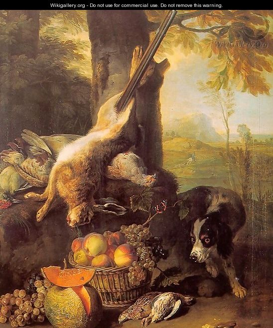 Still-Life with Dead Hare and Fruit 1711 - Alexandre-Francois Desportes