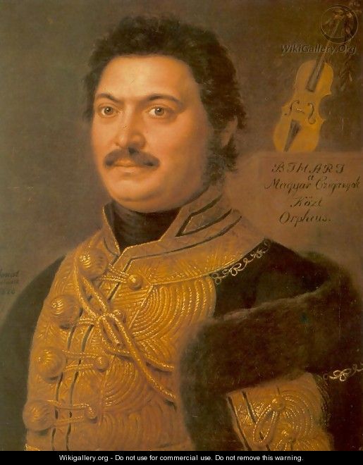 Portrait of Janos Bihari, Composer and Gipsy Virtuoso 1820 - Janos Donat