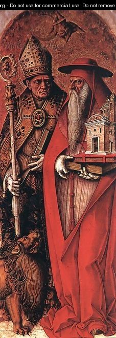 St Jerome and St Augustine c. 1490 - Carlo Crivelli