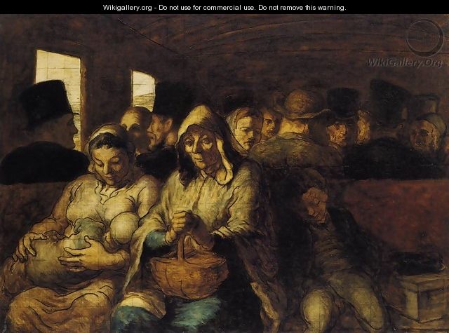 The Third-class Carriage 1860-63 - Honoré Daumier