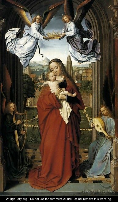 Virgin and Child with Four Angels c. 1505 - Gerard David