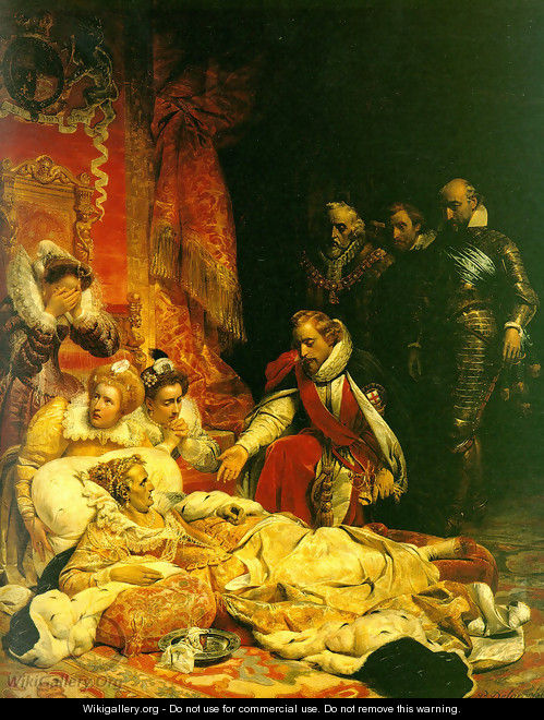 The Death of Elizabeth I, Queen of England 1828 - Paul Delaroche