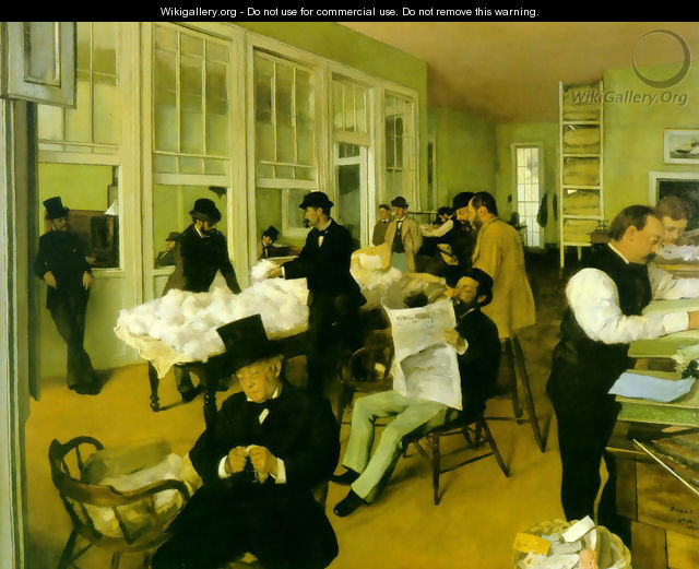 Portrait in a New Orleans Cotton Office 1873 - Edgar Degas