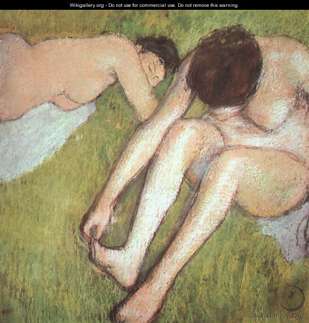 Bathers on the grass 1886-90 - Edgar Degas