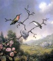 Hummingbirds And Apple Blossoms - Martin Johnson Heade