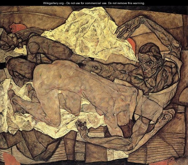 Lovers Man And Woman I - Egon Schiele