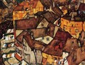 Krumau Town Crescent I - Egon Schiele