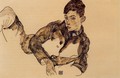 Reclining Boy Leaning On His Elbow - Egon Schiele