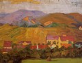 Village With Mountains - Egon Schiele