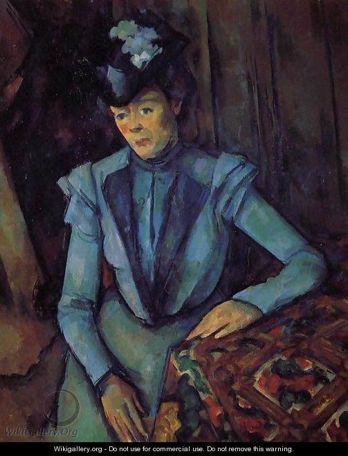 Seated Woman In Blue - Paul Cezanne