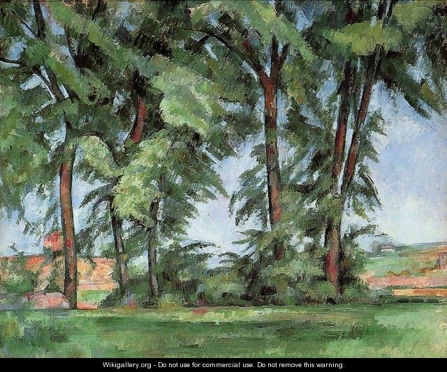 Tall Trees At The Jas De Bouffan - Paul Cezanne
