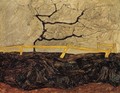 Bare Tree Behind A Fence - Egon Schiele