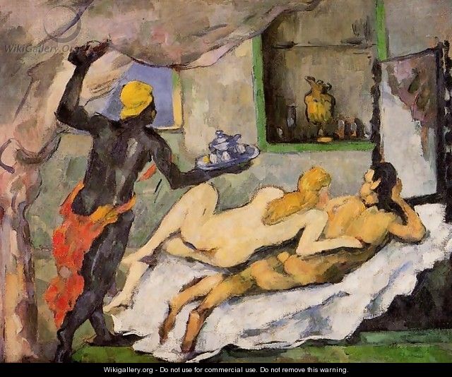 Afternoon In Naples With A Black Servant - Paul Cezanne