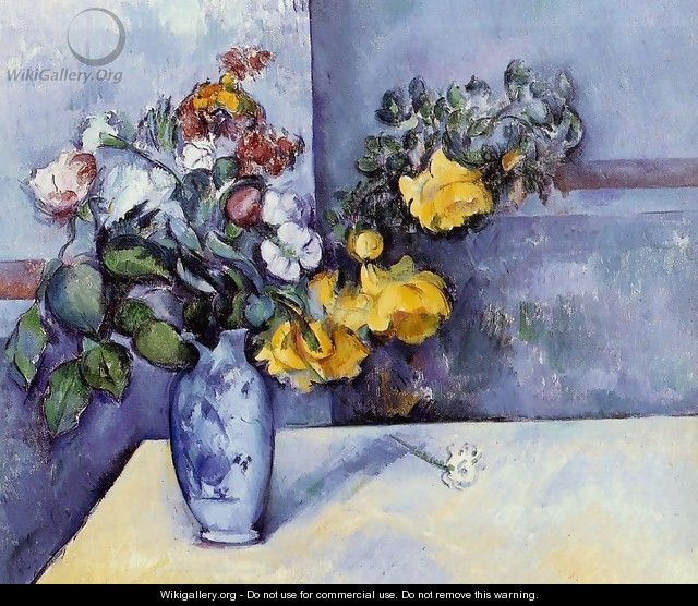 Flowers In A Vase3 - Paul Cezanne