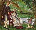 Couple In A Garden Aka The Conversation - Paul Cezanne