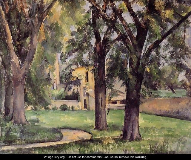 Chestnut Tree And Farm At Jas De Bouffan - Paul Cezanne