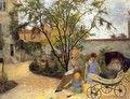 The Family In The Garden Rue Carcel - Paul Gauguin