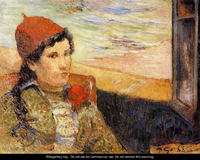 Young Woman At A Window - Paul Gauguin